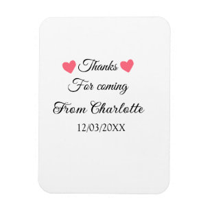 thanks for coming add name text message magnet