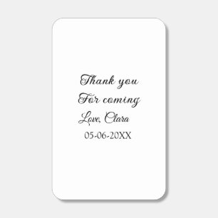 thanks for coming add name text message matchboxes
