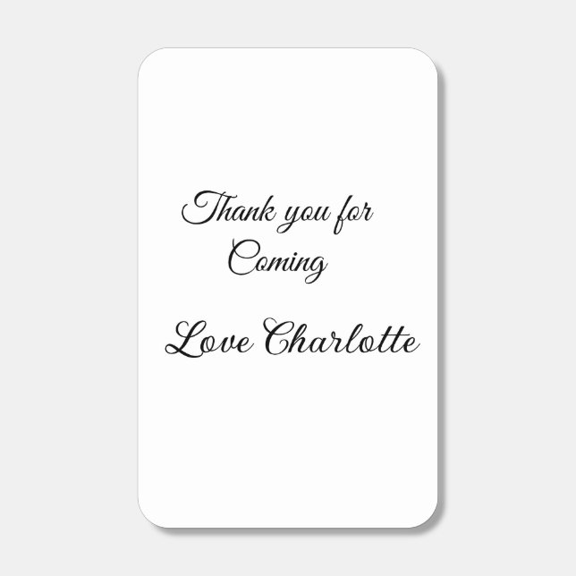 thanks for coming add name text message  matchboxes (Front)