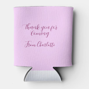 thanks for coming add name text message mauve can cooler