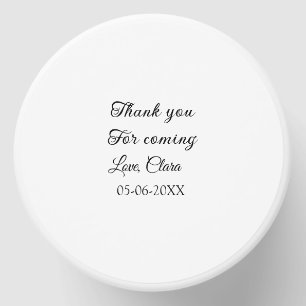 thanks for coming add name text message mini candle favors