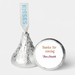 thanks for coming add name text message orange hershey®'s kisses®
