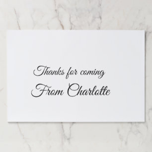 thanks for coming add name text message paper pad