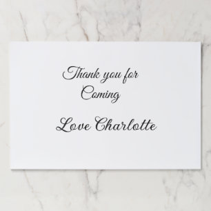 thanks for coming add name text message  paper pad