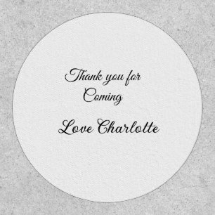 thanks for coming add name text message patch
