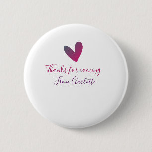thanks for coming add name text message pink heart button