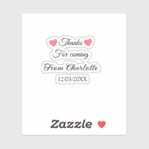 thanks for coming add name text message  sticker