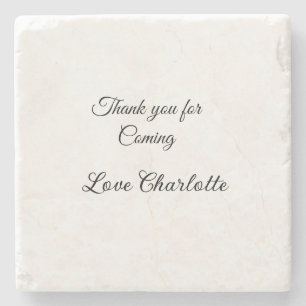 thanks for coming add name text message stone coaster