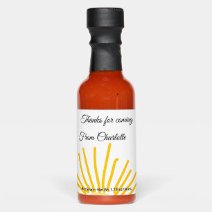 thanks for coming add name text message sun hot sauces