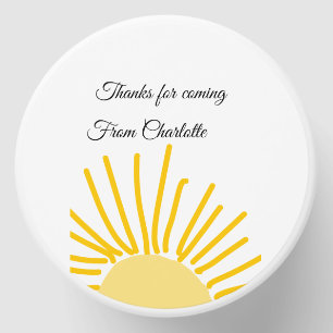 thanks for coming add name text message sun mini candle favors