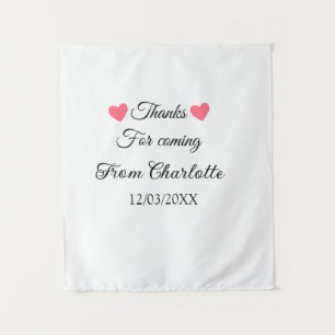thanks for coming add name text message tapestry