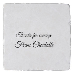 thanks for coming add name text message trivet