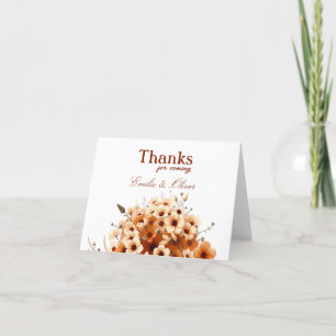 Thanks For coming and your name Letterpress Thank You Card