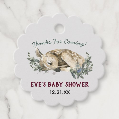 Thanks For Coming Baby Its Cold Outside Shower Favor Tags