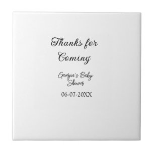 Thanks for coming baby shower modern simple typogr ceramic tile
