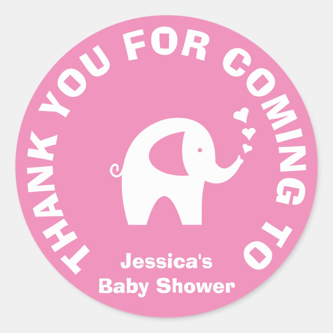 Thanks for coming baby shower party favor stickers Zazzle