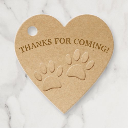 Thanks For Coming Dog Paws Favor Tags