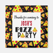 Thanks for Coming Kids Pizza Birthday Party Favor