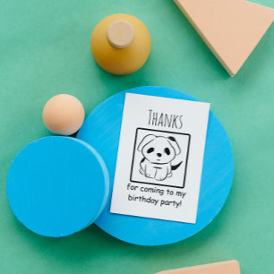 Thanks For Coming To My Birthday Party Puppy Thank Thank You Card
