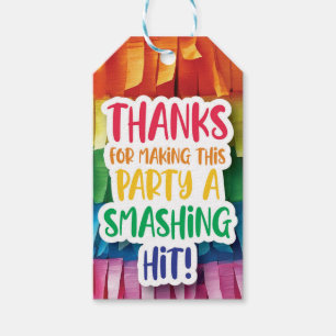 Thanks for coming to my Party - Piñata Gift Tags