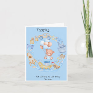 Thanks for Coming to our Baby Shower Letterpress Thank You Card