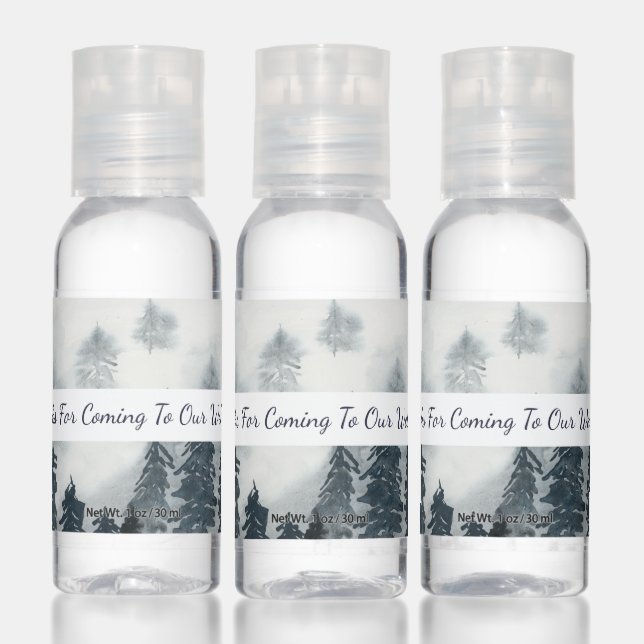 Thanks For Coming To Our Wedding Pine Trees Hand Sanitizer (Set)