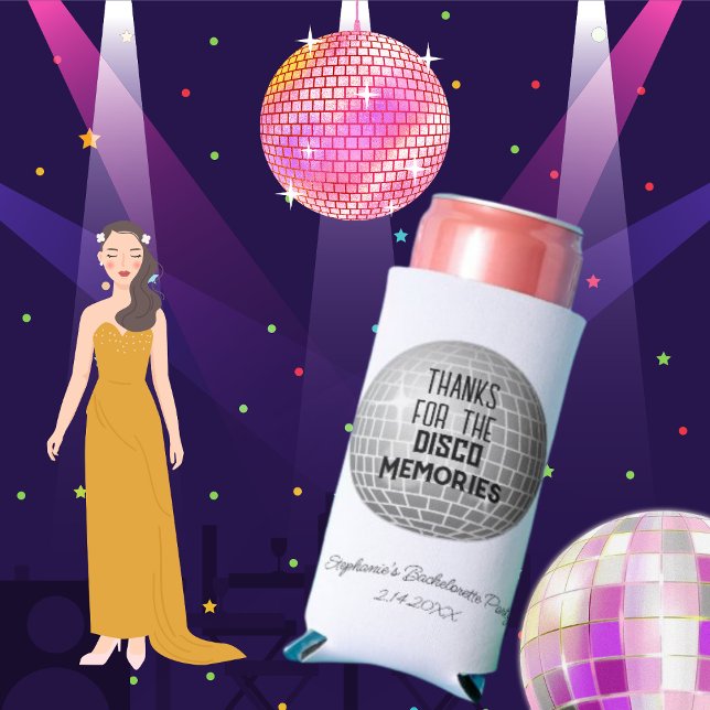 Thanks For Disco Memories Bachelorette  Seltzer Can Cooler (Creator Uploaded)