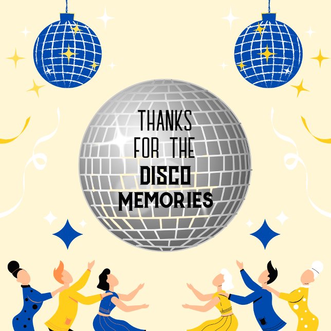 Thanks For Disco Memories Funny Retro Waterproof Labels (Creator Uploaded)