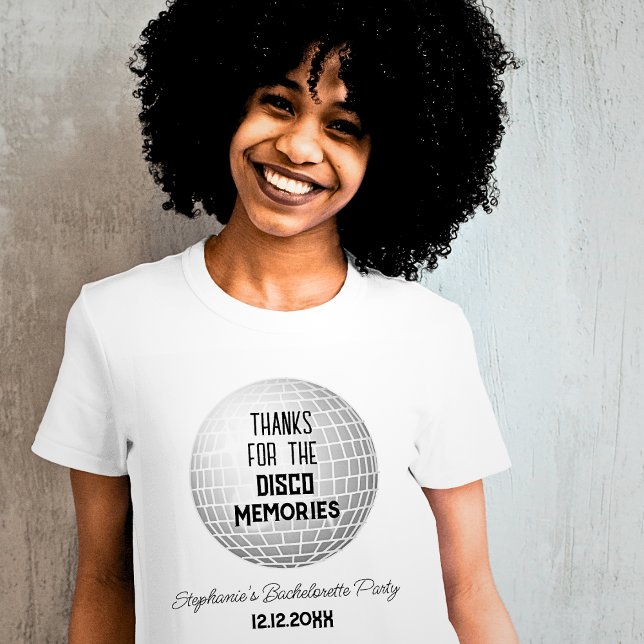 Thanks For Disco Memories Retro Bachelorette Party T-Shirt (Creator Uploaded)