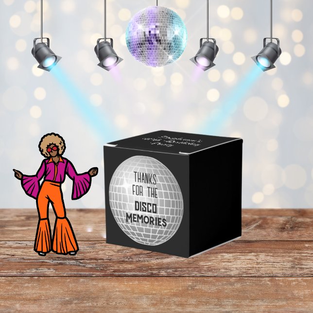 Thanks For Disco Memories Retro Birthday Favor Boxes (Creator Uploaded)