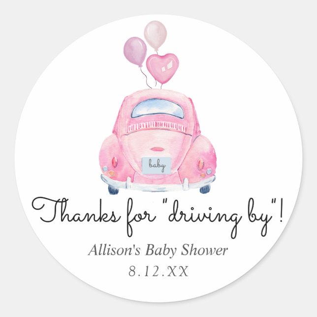 Thanks for Driving By Favor Tag (Front)