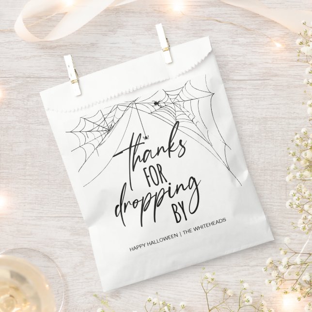 Thanks for Dropping by Halloween Party Favor Bag (Clipped)