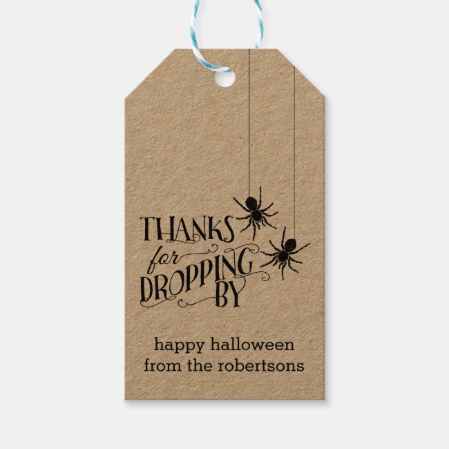 Thanks for Dropping By | Halloween Party Favor Tag