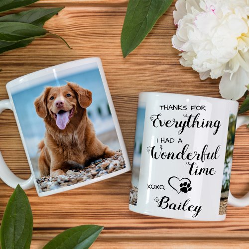 Thanks For Everything Custom Pet Loss Dog Memorial Coffee Mug