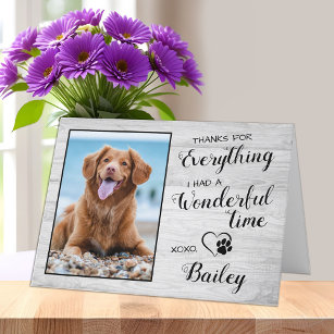 Thanks For Everything Custom Pet Loss Dog Sympathy Card