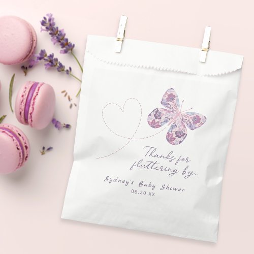Thanks For Fluttering By _ Floral Butterfly  Favor Bag
