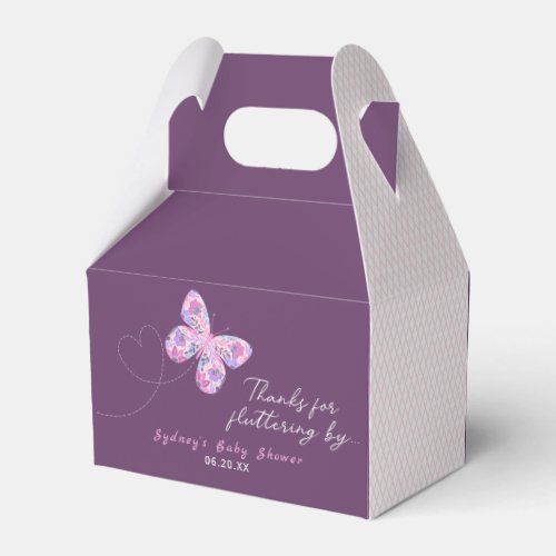 Thanks For Fluttering By _ Floral Butterfly Favor Boxes