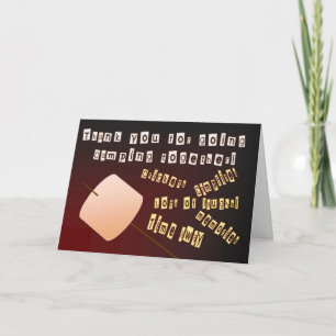 Thanks for Going Camping Together Letterpress Thank You Card
