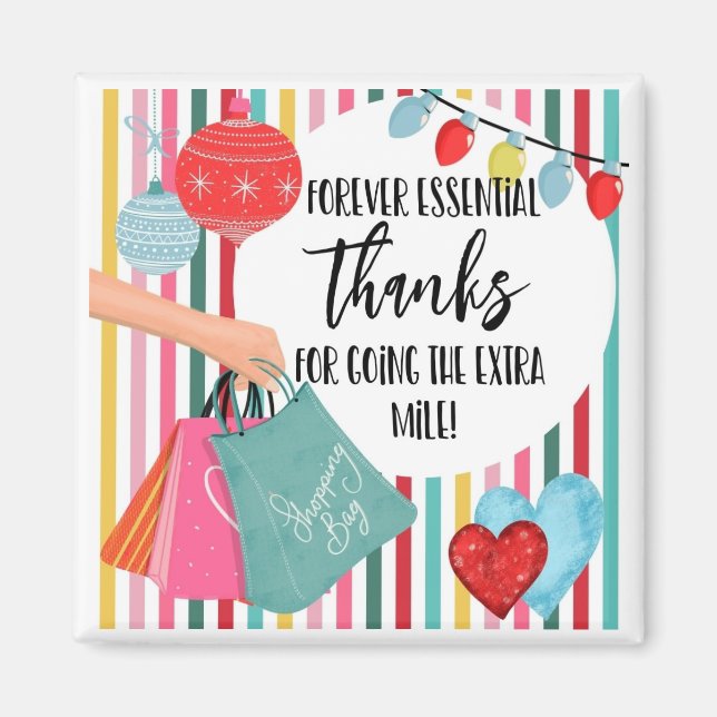 thanks for going extra mile delivery driver thanks magnet (Front)