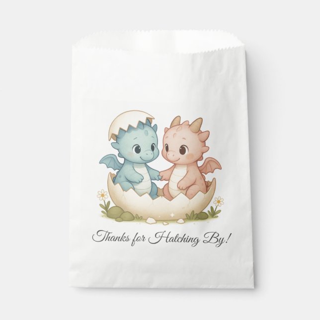 Thanks for Hatching By Twin Dragon Favor Bags (Front)