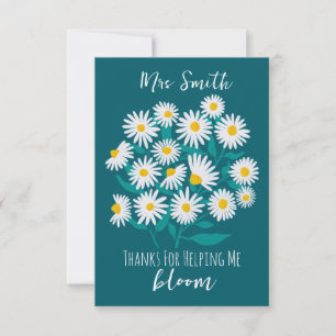 Thanks for Helping Me Bloom Editable Card   White 