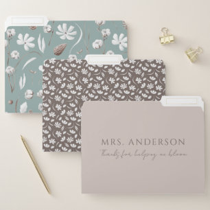 Thanks For Helping Me Bloom File Folders