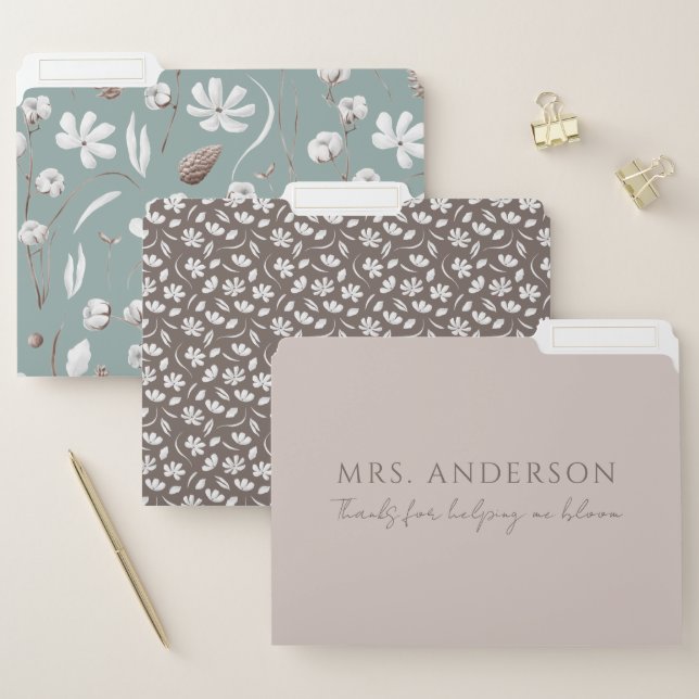 Thanks For Helping Me Bloom File Folders (Set)