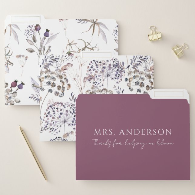 Thanks For Helping Me Bloom File Folders (Set)