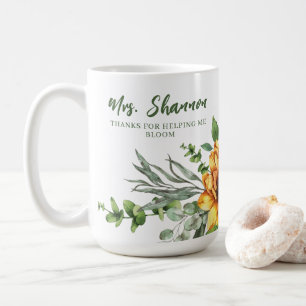 Thanks For Helping Me Bloom Sunflower Mug