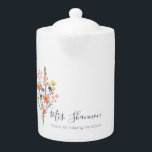 Thanks For Helping Me Bloom Tea Pot<br><div class="desc">Show appreciation with this lovely watercolor floral,  "Thanks for helping me bloom" tea pot! Perfect for teachers! Matching mug available!</div>