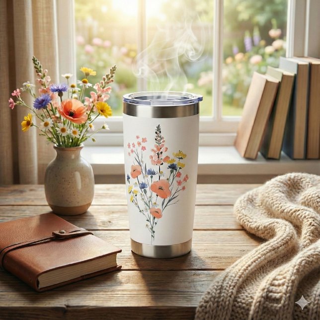 Thanks For Helping Me Bloom Thermal Tumbler (This beautiful personalized tumbler would make a wonderful gift for someone special! )