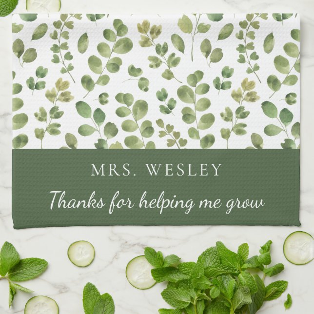 Thanks For Helping Me Grow Kitchen Towels (Folded)