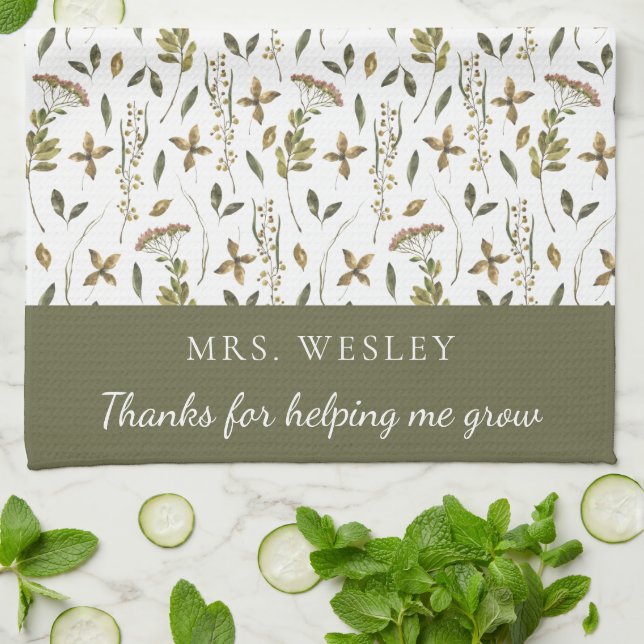 Thanks For Helping Me Grow Kitchen Towels (Folded)