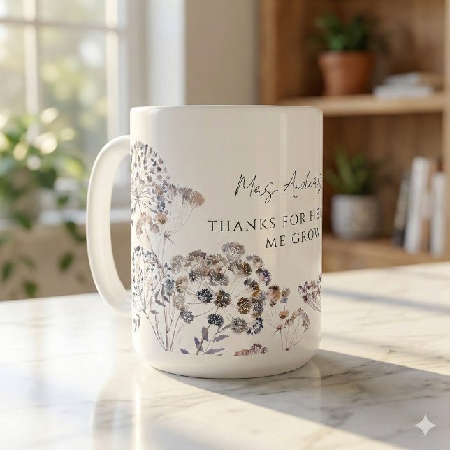 Thanks For Helping Me Grow Mug (Show your gratitude with this lovely, "Thanks for helping me grow" mug! )